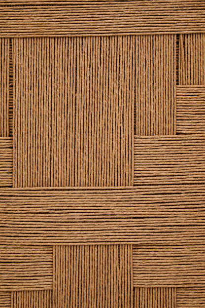 Teoman Mango Wood Paper Rope Detail Four Door Sideboard