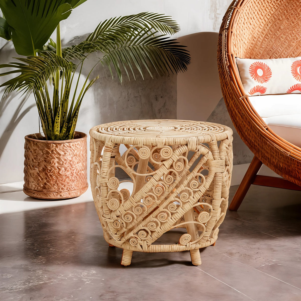 Rinjani Large Natural Rattan Table