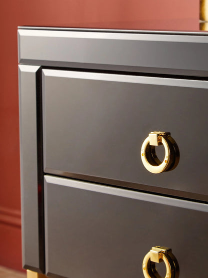 Chelsea Townhouse Black 2 Drawer Side Table