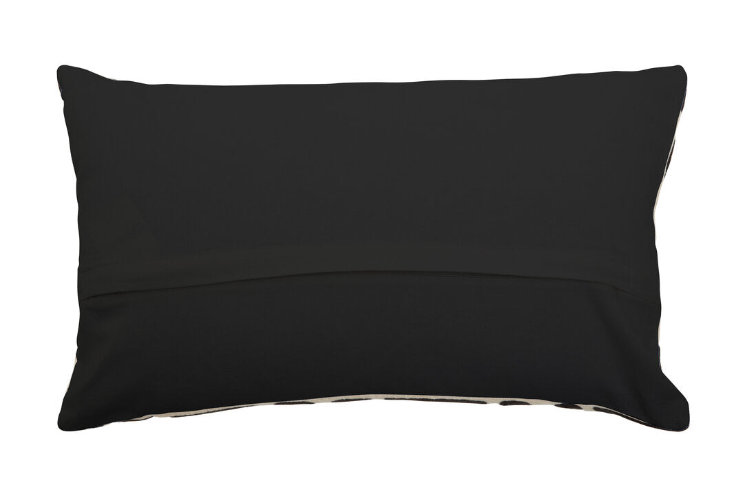 Zola Natural And Black Rectangular Cushion