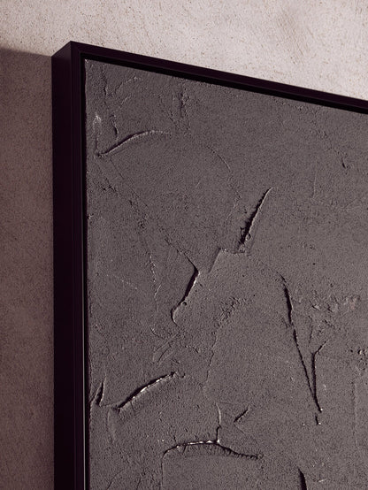Modernist Black and White Abstract Hand Painted Wall Art