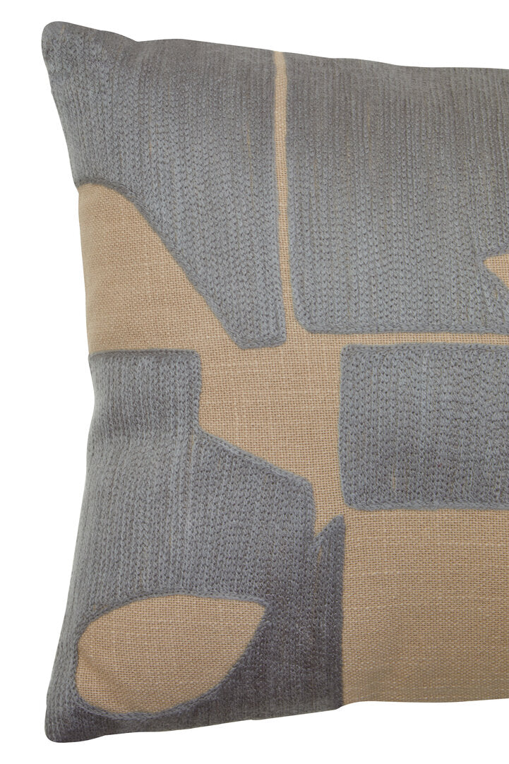 Zola Natural And Grey Cushion