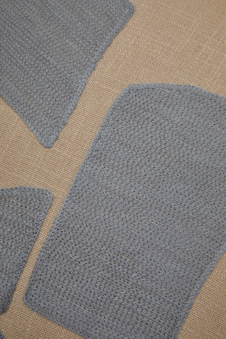 Zola Natural And Grey Square Cushion