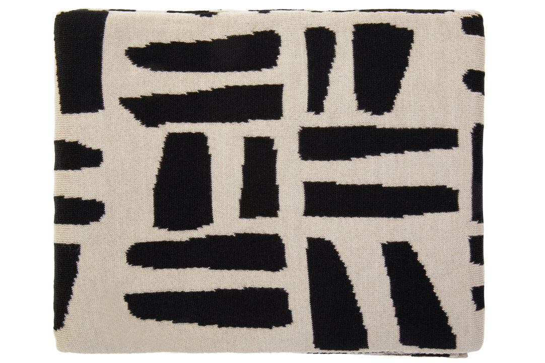 Zola Natural And Black Throw