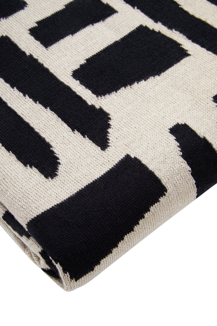Zola Natural And Black Throw