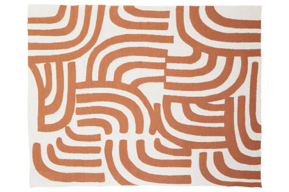 Zola Natural And Terracotta Throw