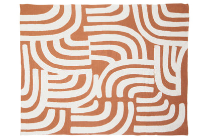 Zola Natural And Terracotta Throw