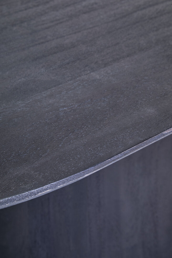 Sicily Mango Wood Oval Dining Table in Black Finish