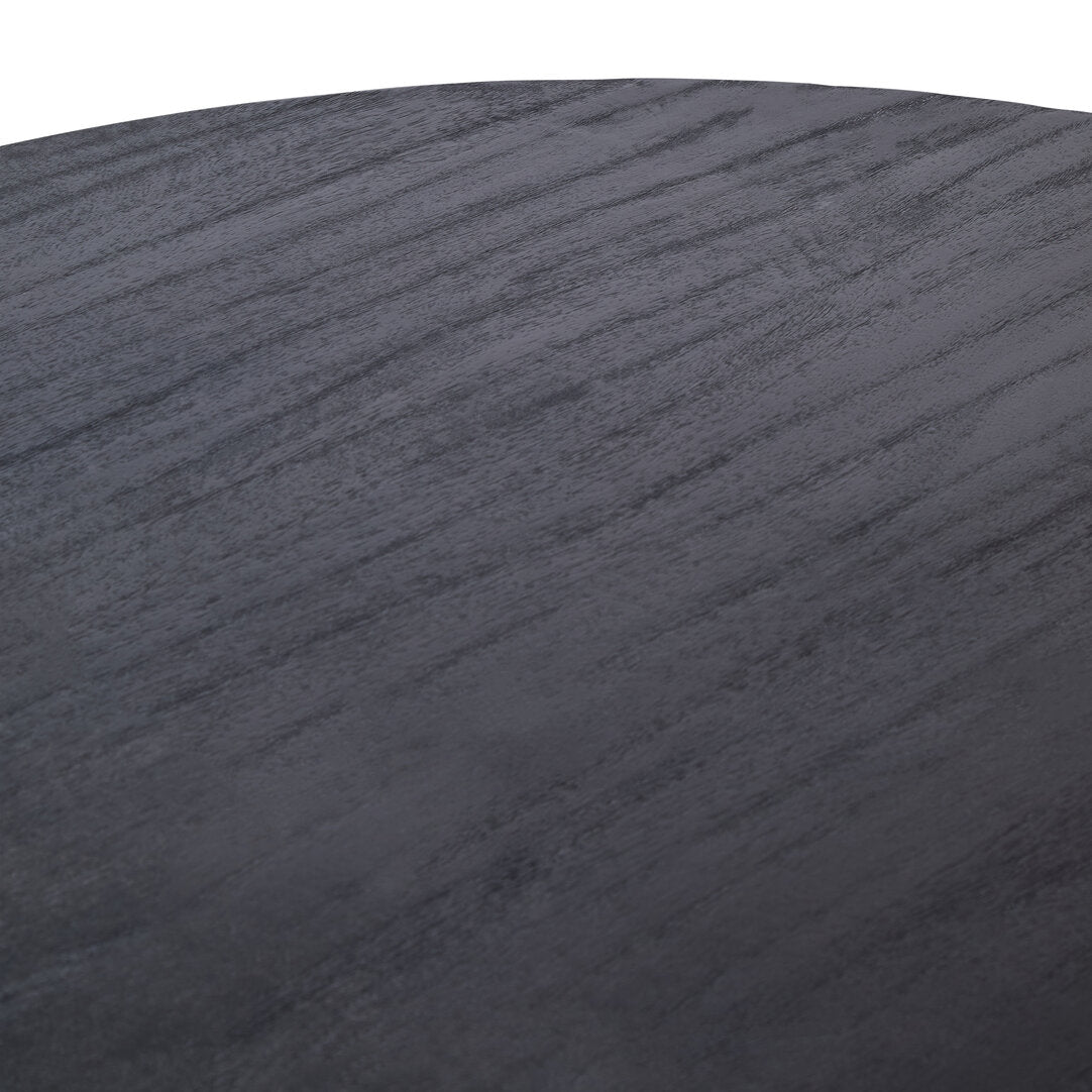 Sicily Mango Wood Oval Dining Table in Black Finish