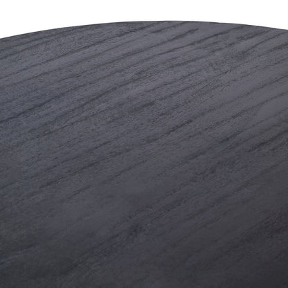 Sicily Mango Wood Oval Dining Table in Black Finish