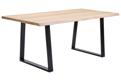 Uno Mango Wood Live Edge Black Metal legs Dining Table