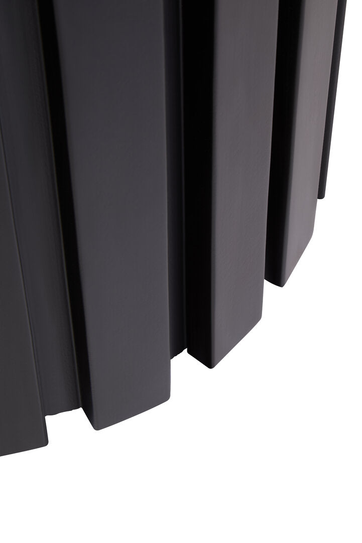 Sicily Black Mango Wood and Cream Linen Stool