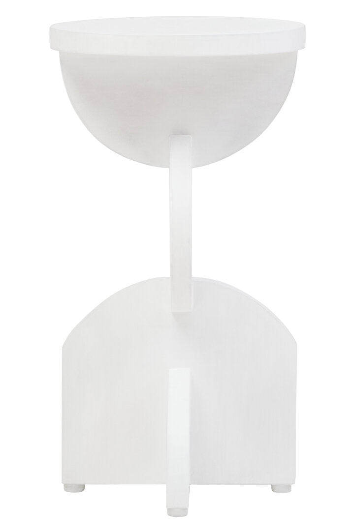 Waltz Whitewash Mango Wood Abstract Side Table