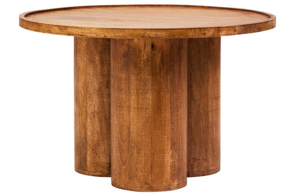 Waltz Natural Mango Wood Column Detail Coffee Table