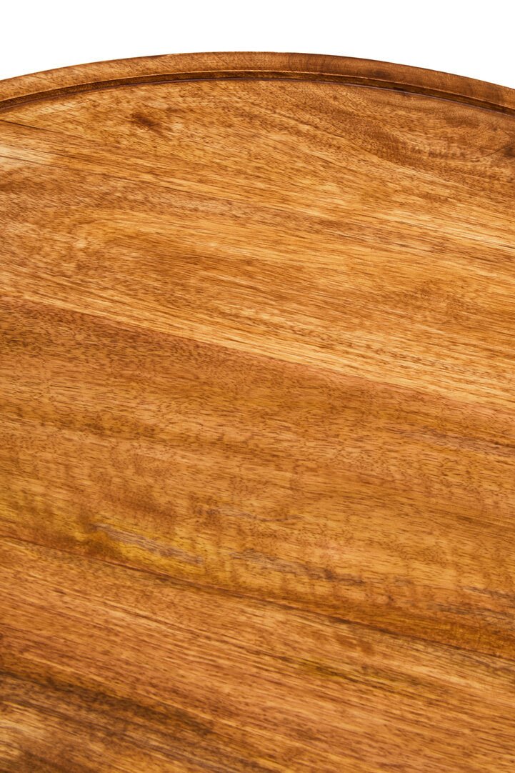 Waltz Natural Mango Wood Column Detail Coffee Table
