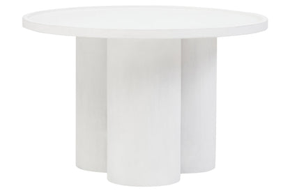 Waltz Whitewash Mango Wood Column Detail Coffee Table