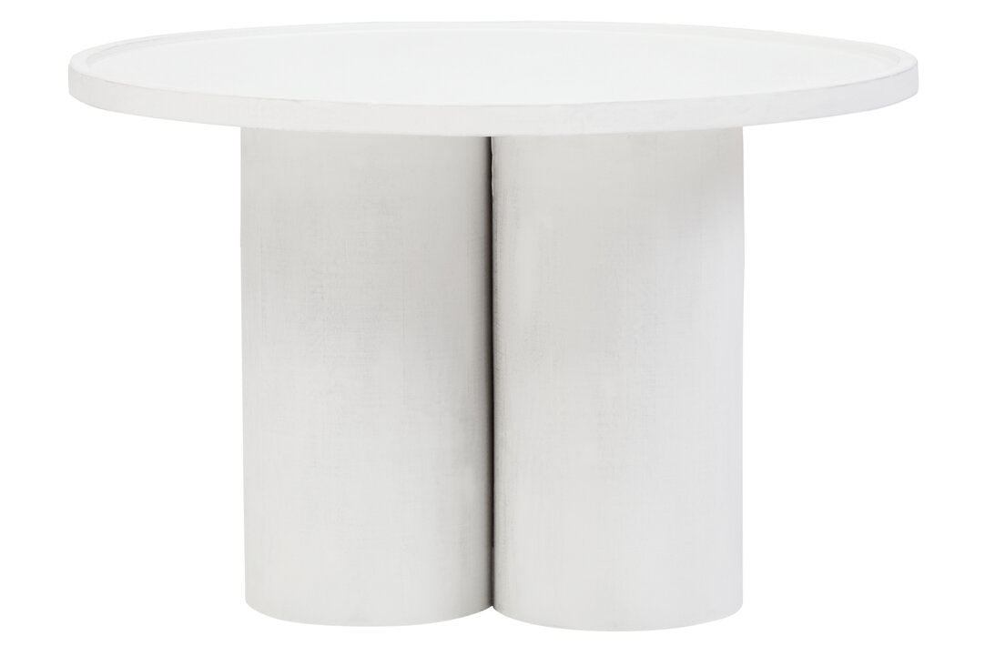 Waltz Whitewash Mango Wood Column Detail Coffee Table