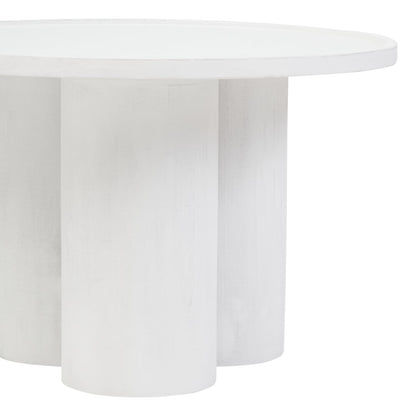 Waltz Whitewash Mango Wood Column Detail Coffee Table
