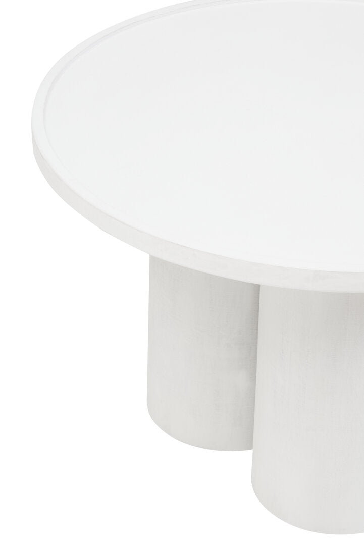 Waltz Whitewash Mango Wood Column Detail Coffee Table