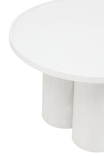 Waltz Whitewash Mango Wood Column Detail Coffee Table