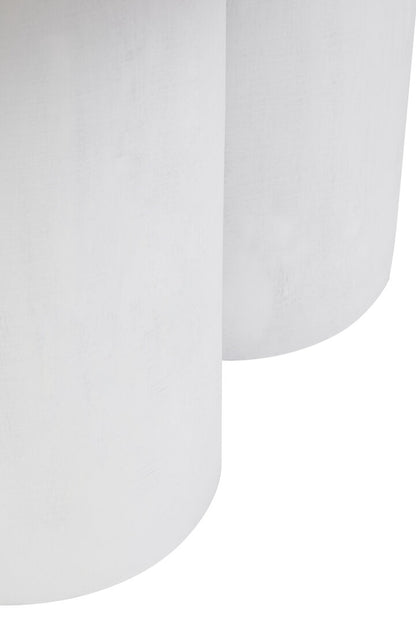 Waltz Whitewash Mango Wood Column Detail Coffee Table