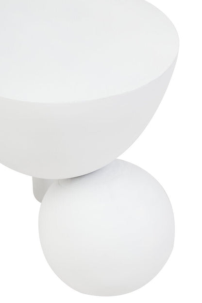 Waltz Whitewash Mango Wood Ball Detail Side Table