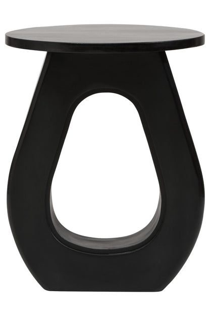 Waltz Black Finish Mango Wood Accent Table