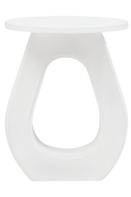 Waltz Whitewash Mango Wood Accent Table