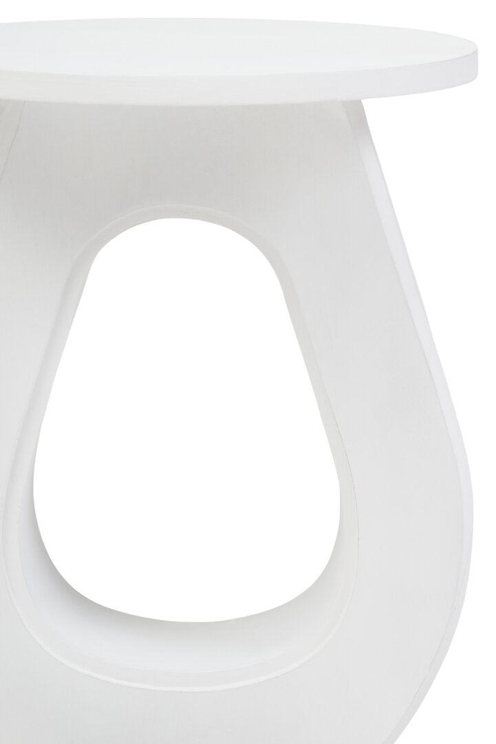 Waltz Whitewash Mango Wood Accent Table