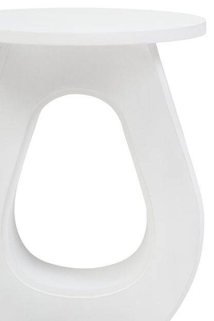 Waltz Whitewash Mango Wood Accent Table