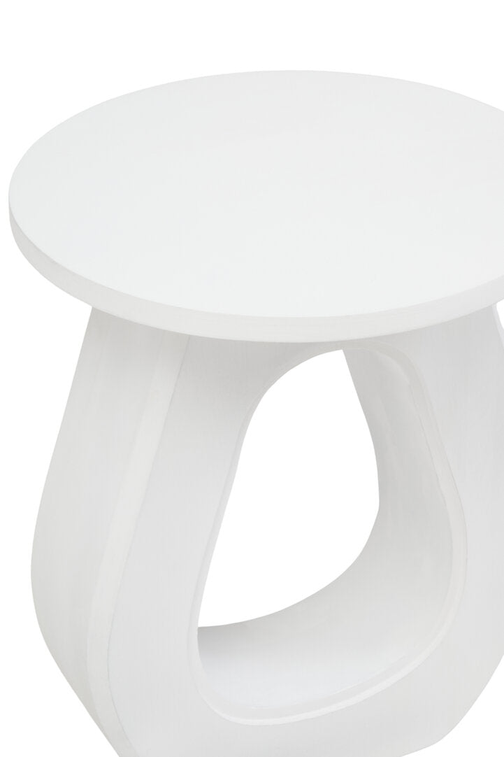 Waltz Whitewash Mango Wood Accent Table
