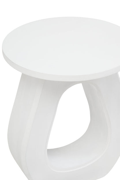 Waltz Whitewash Mango Wood Accent Table