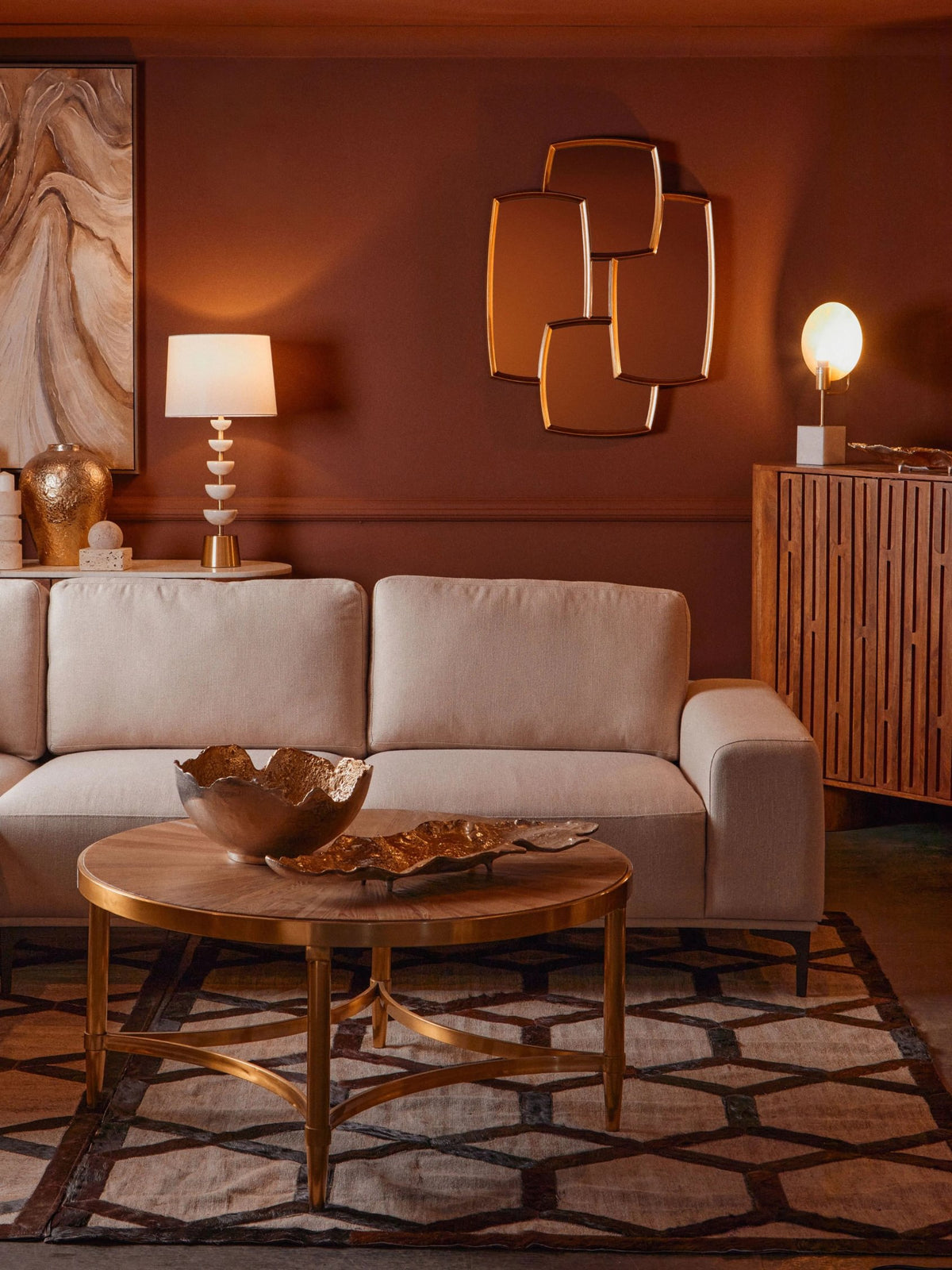 Cassis 3 Seat Natural Fabric Left Chaise Sofa