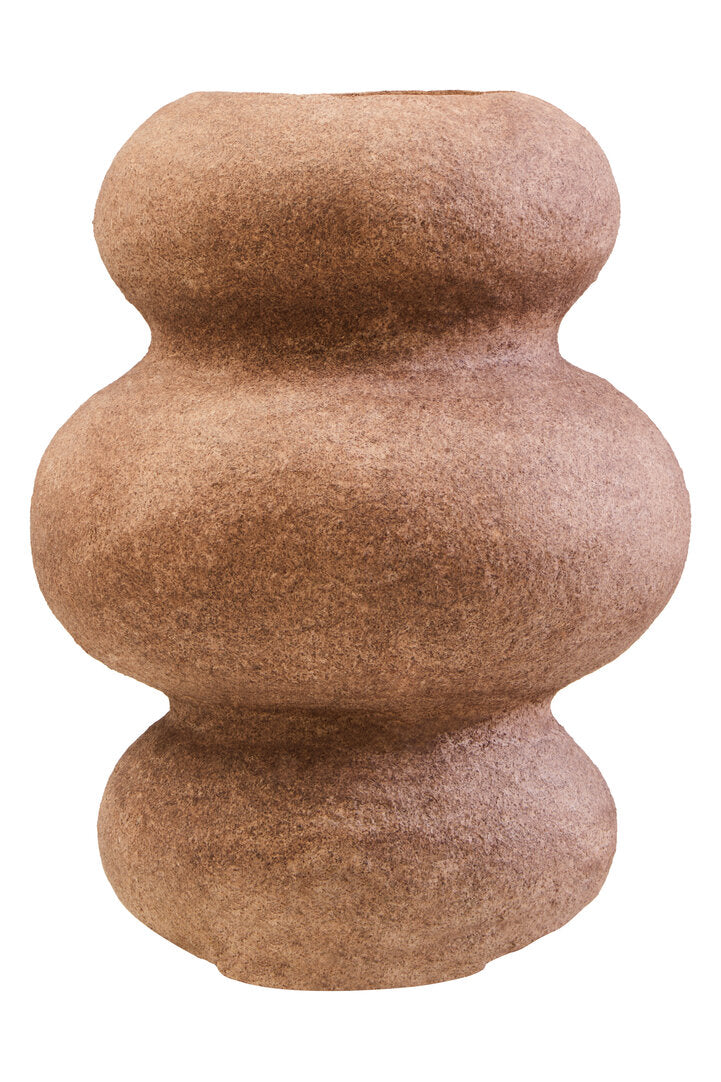 Vessel Cotton Mache And Coco Shell Bubble Vase