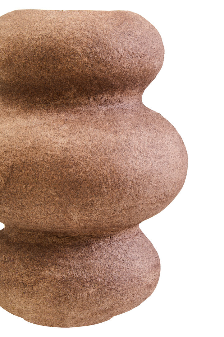 Vessel Cotton Mache And Coco Shell Bubble Vase