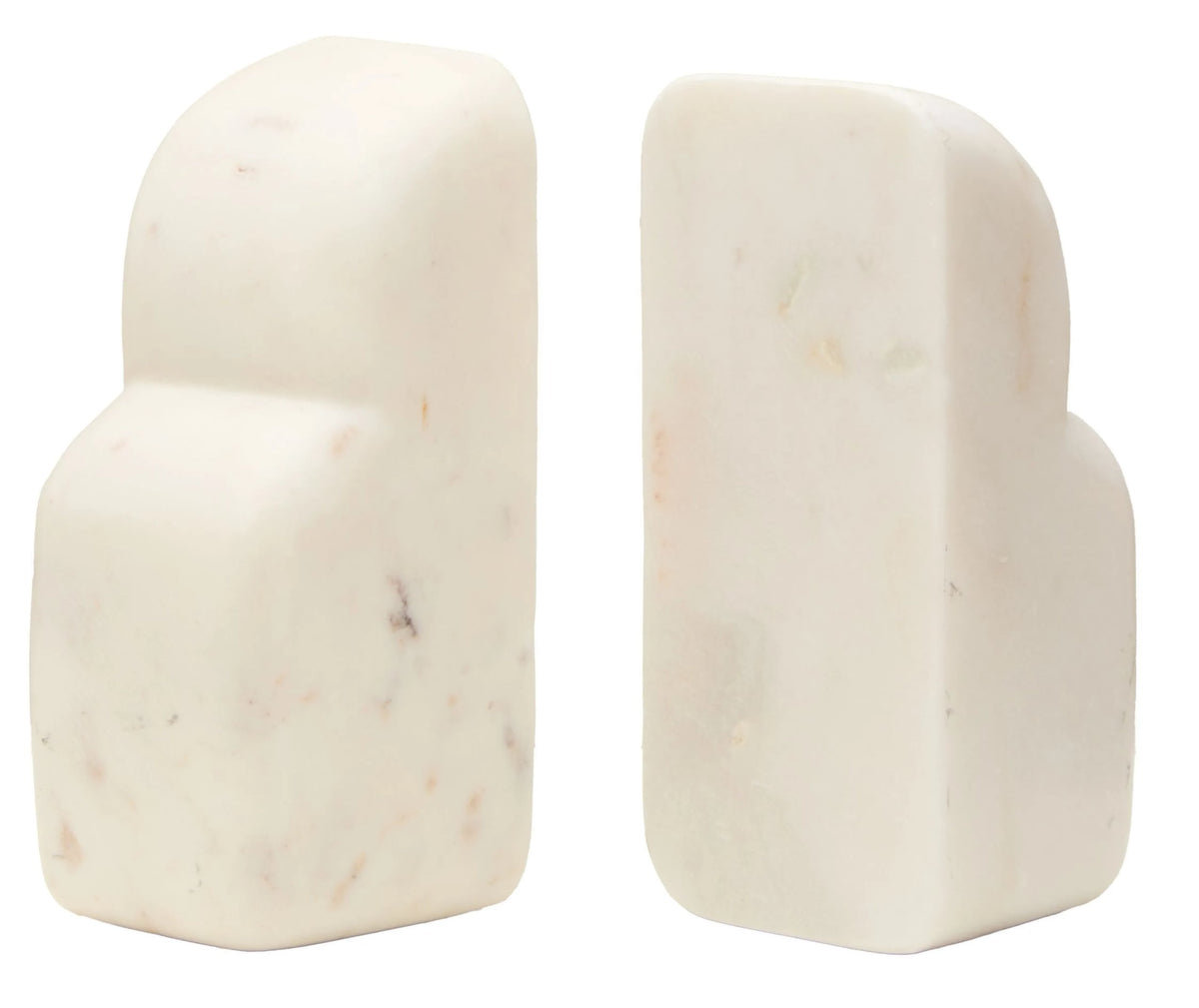 Alabren White Marble Set of Two Bookends
