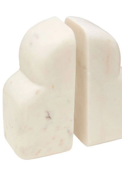 Alabren White Marble Set of Two Bookends