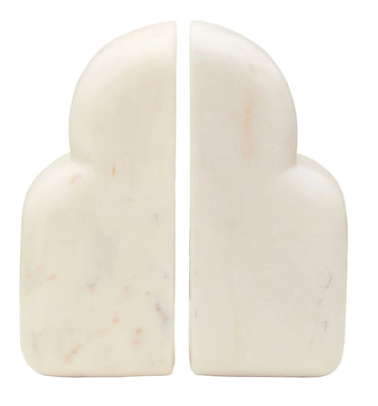 Alabren White Marble Set of Two Bookends