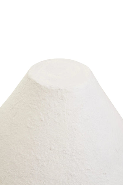 Vellum White Papier Mache Table Lamp