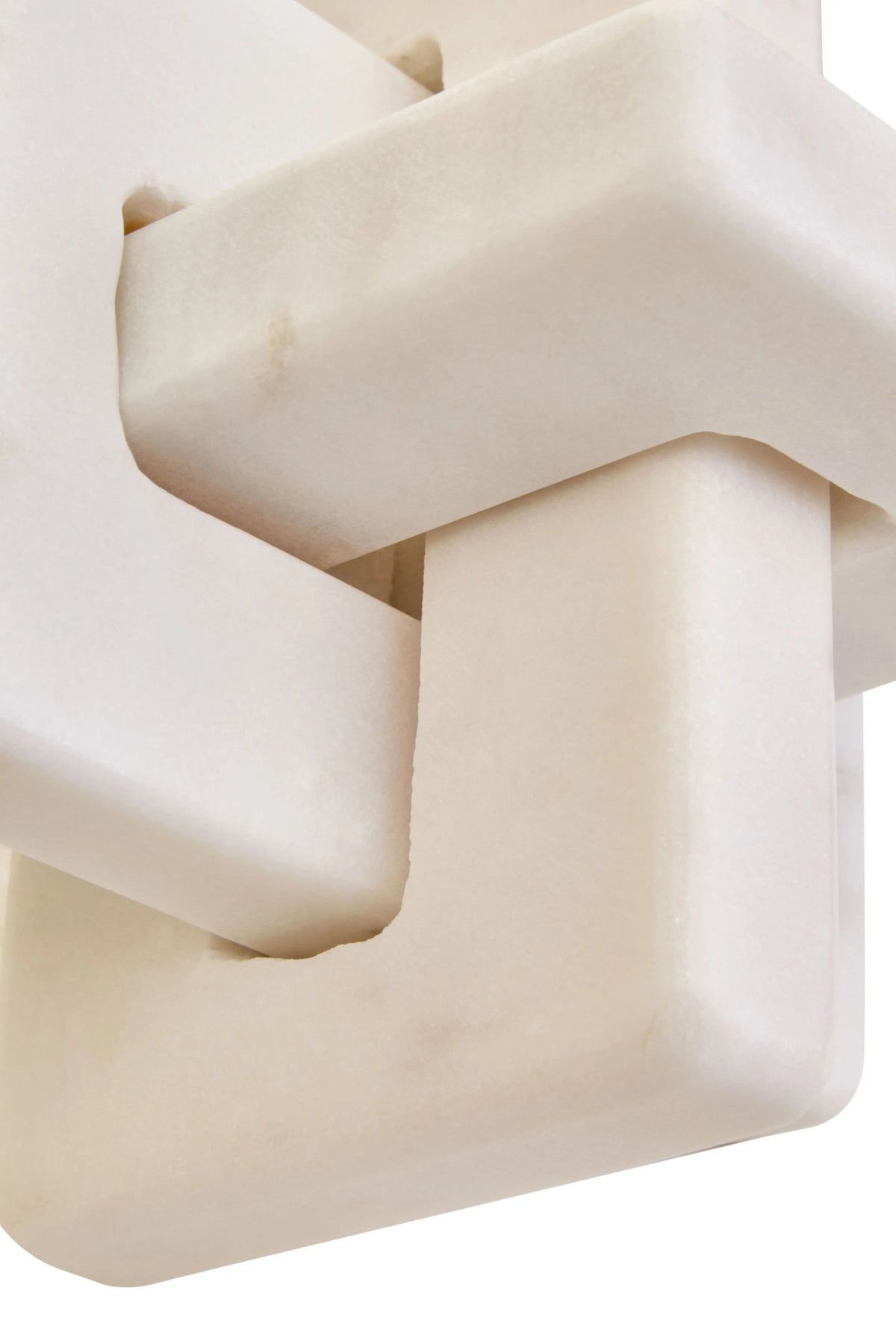 Foundation White Marble Knot Sculpture