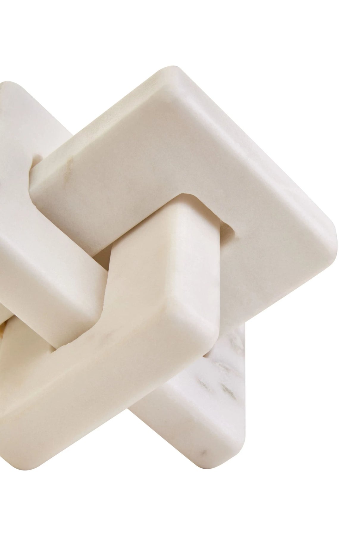 Foundation White Marble Knot Sculpture