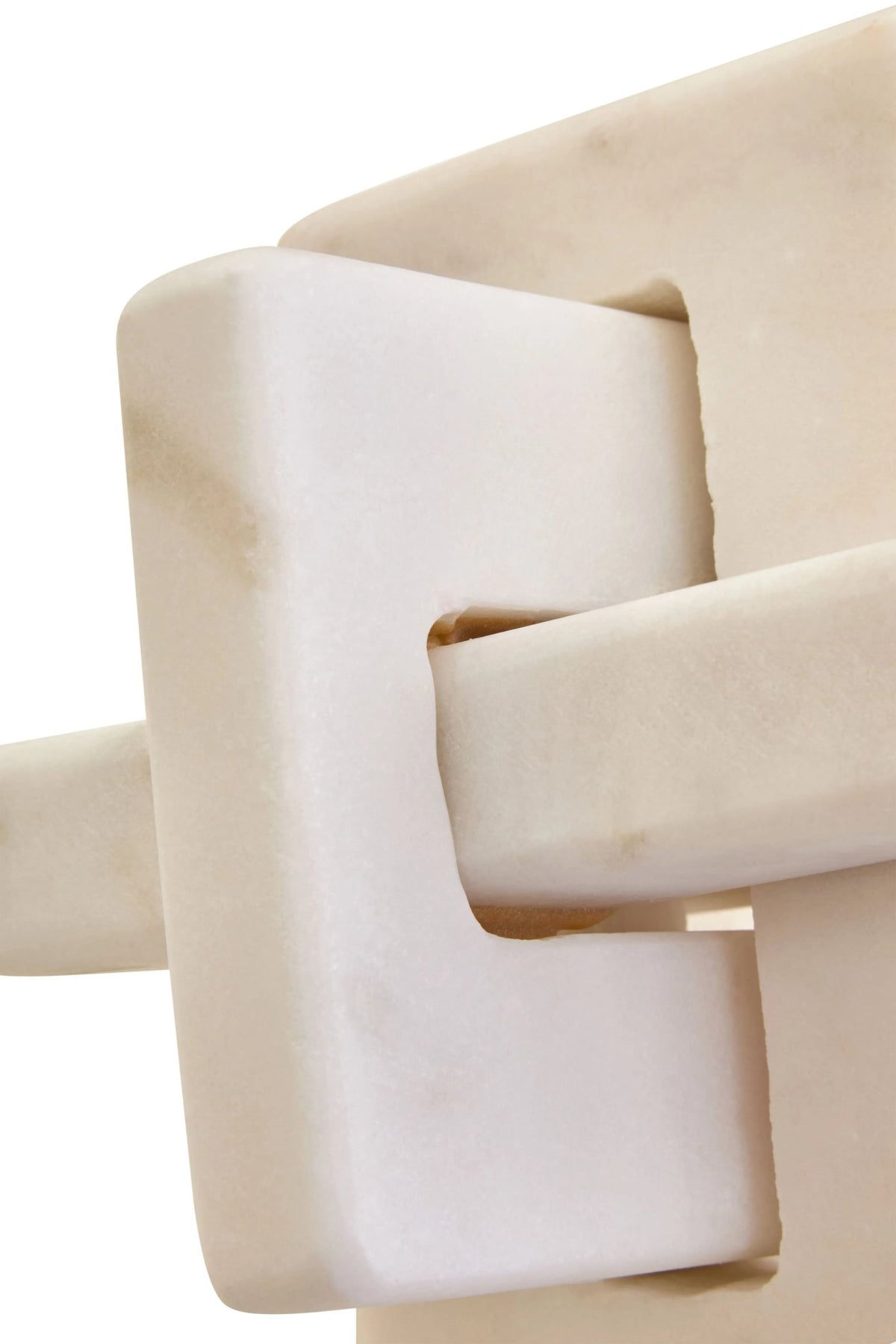 Foundation White Marble Knot Sculpture