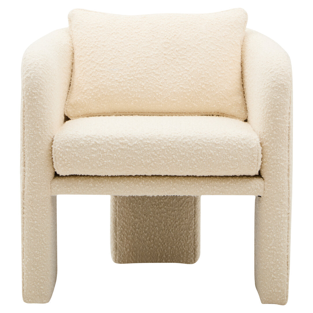 Nimbus Ivory Boucle Curved Armchair