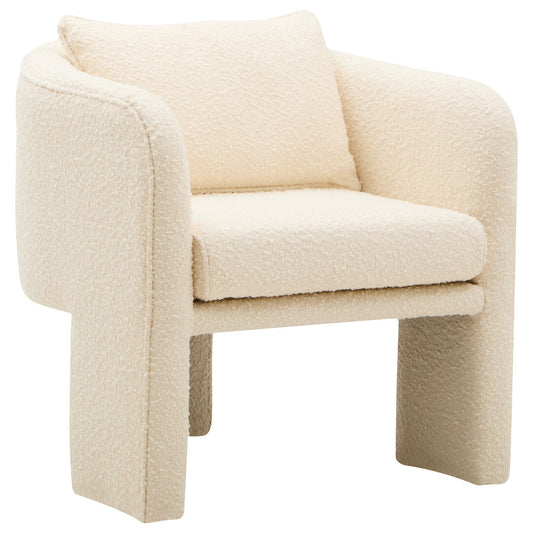 Nimbus Ivory Boucle Curved Armchair