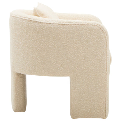 Nimbus Ivory Boucle Curved Armchair