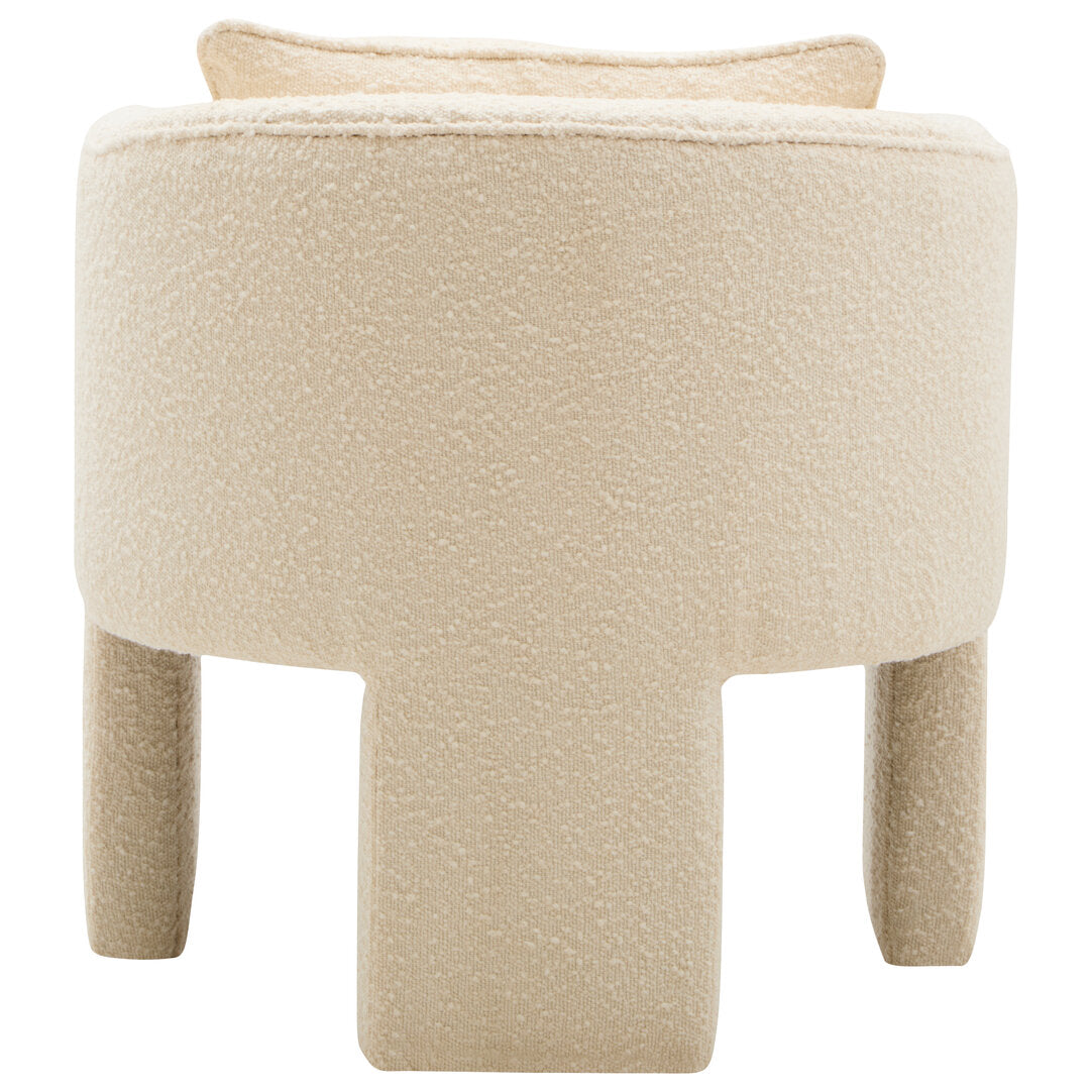 Nimbus Ivory Boucle Curved Armchair
