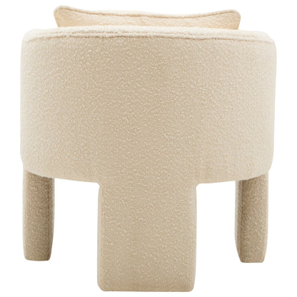 Nimbus Ivory Boucle Curved Armchair