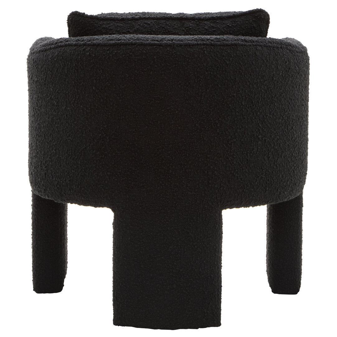 Nimbus Black Boucle Curved Armchair