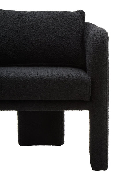 Nimbus Black Boucle Curved Armchair