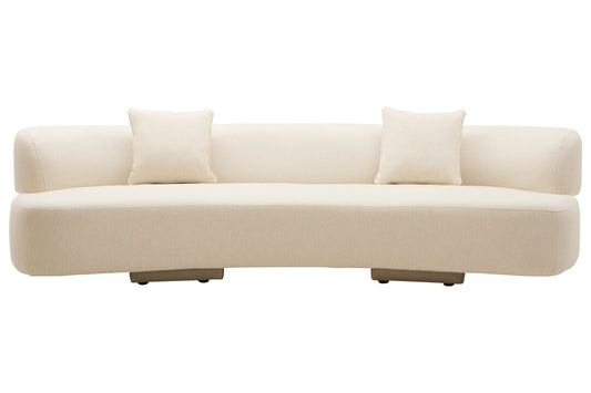 Como Cream Linen 3 Seater Sofa